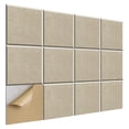 thumbnail image 1 of Paquete de 12 paneles acústicos autoadhesivos, paneles absorbentes de sonido de 12 x 12 x 0,4 pulgadas, para estudio de grabación, Offi Camel, Camel, 1 of 5