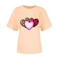 thumbnail image 5 of YueHuiYing Vircreate Womens Short Sleeve Crew Neck T-Shirts Valentina's Day Spring Shirts Love Heart Raglan Tops, 5 of 7