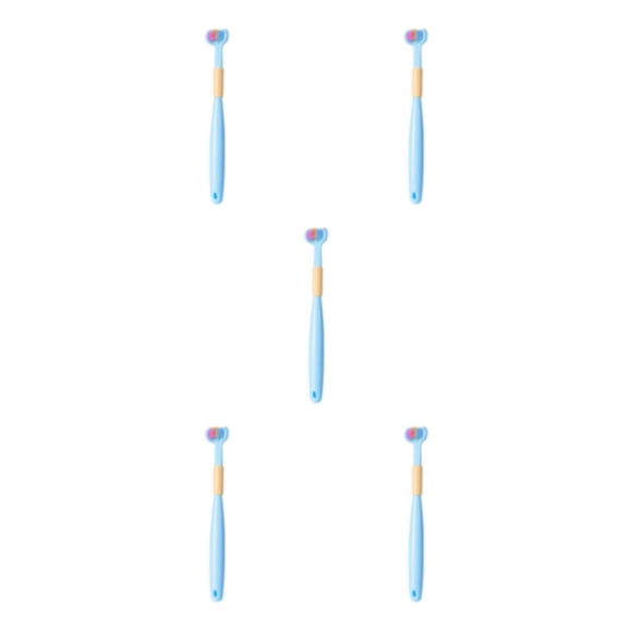 Bewildely Cepillo De Sensorial De Plástico Con Mango Antideslizante En Forma De U Protección De Los Segura Y Flexible A22 Azul Cielo Niño Type2 NO2