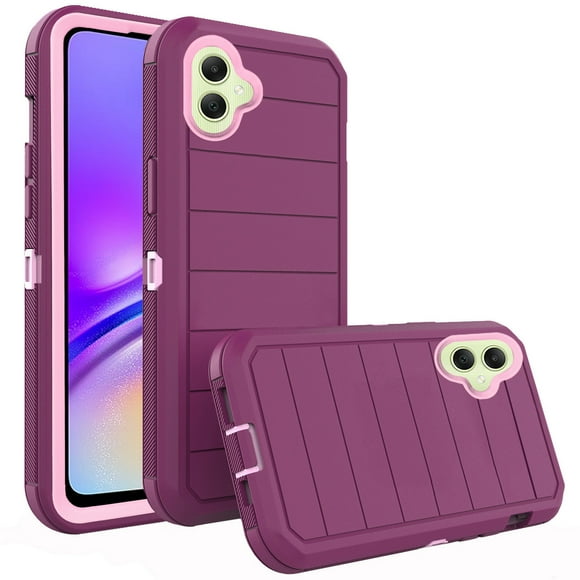 Asuwish Compatible with Samsung Galaxy A05 Phone Case Hybrid Rugged Shockproof Hard Protective Drop Proof Full Body Heavy Duty Mobile Cell Cover for Ao5 A 05 Women Men Purple