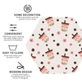 thumbnail image 3 of Honeii Milk Tea print Leather Coaster Set of 4, ideal for safeguarding your furniture from drinks spills and effortless cleanup-Hexagon, 3 of 6