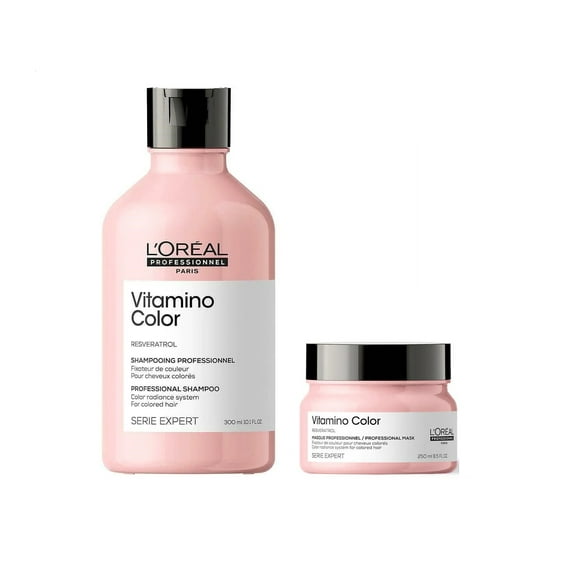 Loreal Serie Expert Vitamino Color Shampoo 10.1 Oz & Masque 8.4 Oz Duo