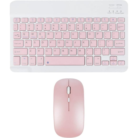Wireless Keyboard and Mouse: Slim Rechargeable Bluetooth Keyboard and Mouse Set, Silent Bluetooth Mouse, Support Wireless Keyboard