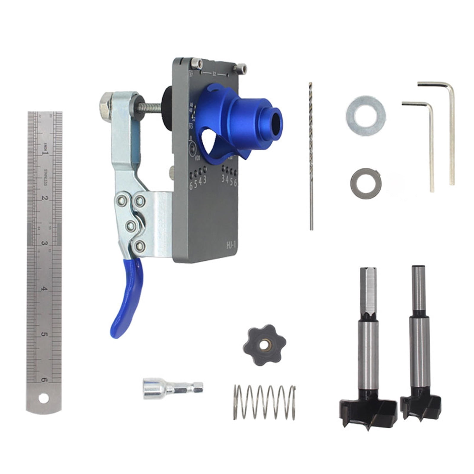 35mm Concealed Hinge Jig Boring Hole Drill Guide Cutter Bit Set Door Boring Hole Template and Bit for Cabinet Door