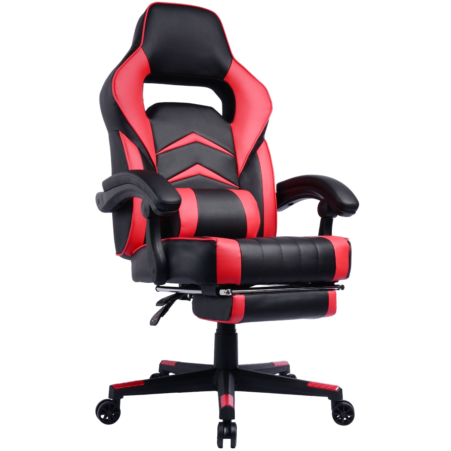 gaming chair with footrest and reclining backrest racing style high back  office chair
