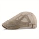 thumbnail image 5 of Sombreros para el sol al aire libre, gorra de malla transpirable para vendedor de periódicos, boina informal para hombre, boinas planas para primavera, verano y otoño, 5 of 5
