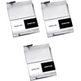 thumbnail image 3 of Set of 3 Curved Metal Business Card Case Holders Unisex (Silver Ridge), 3 of 3