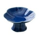 thumbnail image 4 of Plato de cerámica para frutas con base, elegante, decorativo, multiusos, para servir pasteles. Azul, 4 of 9