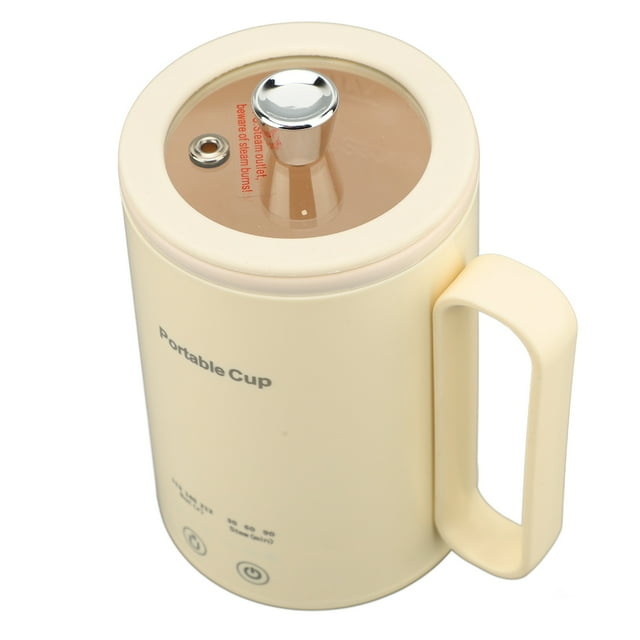 Portable Electric Kettle, US Plug 110V Rapid Heating Mini Hot Water Heater Boil Dry Protection Easy To Clean for Coffee White