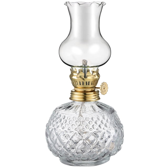 Lámpara de aceite de vidrio, lámpara de queroseno, lámpara de aceite rústica, lámpara de queroseno de vidrio vintage
