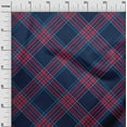 thumbnail image 2 of oneOone Organic Cotton Poplin Twill Fabric Tartan Check Print Fabric By Yard 42 Inch Wide, 2 of 4
