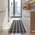 thumbnail image 4 of Gray Black Checkerboard Checkered Pattern Kitchen Rug Mat,Kitchen Runner Rugs Non Skid Washable,Decorative Kitchen Floor Mats for Kitchen,Sink,Laundry,17"x47.2", 4 of 7