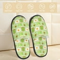 thumbnail image 2 of Bixox Men's Women's Avocado And Toast Patterned Plush House Slippers, Memory Foam Slippers, Indoor and Outdoor Warm Plush Bedroom Shoes, Soft Flat Sole, Comfortable and Non-slip, 2 of 5