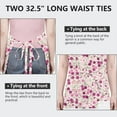 thumbnail image 6 of Pink Pioneer Flower Pattern Apron-Garden Aprons for Women with Pockets-Cotton Linen Waterproof Kitchen Cooking Gardening Aprons Adjustable for Kitchen,Cooking,BBQ and Salon 33x27 Inch, 6 of 7