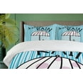 thumbnail image 3 of Ambesonne Autumn Duvet Cover Set, Hello Rain Wording Umbrella, 2-Calking, Pale Blue Mauve, 3 of 6