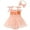 Peach, variant on FYMNSI Baby Girl 1st Birthday Outfit One Year Old Spaghetti Straps Tulle Romper Summer Sleeveless Tutu Dresses with Headband 6-12 Months Sunflower