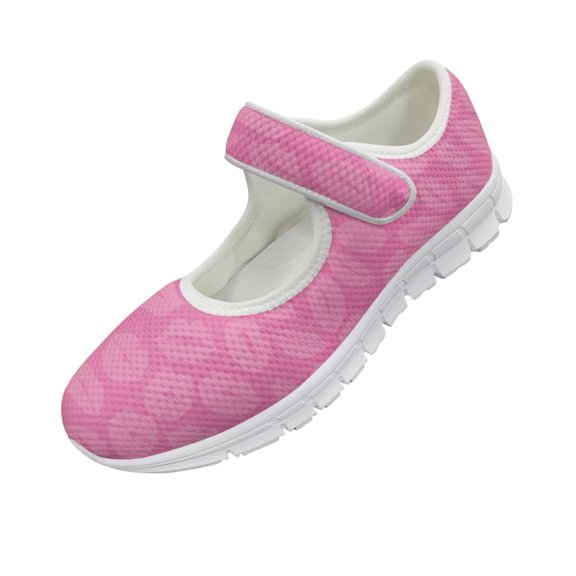 Psesaysky Women's Single Buckle Casual Shoes Lip Pattern Comfortable Velcro Sneakers for Ladies Girls Size 5.5-10