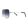 thumbnail image 4 of Mobster Flat Top Rimless Luxury Sport Fashion Racer Sunglasses Silver Smoke, 4 of 4