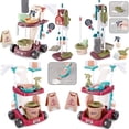 thumbnail image 3 of Juego de herramientas de limpieza de simulación para niños, barredora, fregona, aspiradora, carrito de juguete para limpieza de la casa, 3 of 6