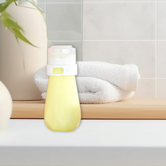 Nkmbld Refillable Liquid Hand Soap Dispenser Silicones Travel Dispensing Bottle Storage Bottle for Hand Soap, Dish Soap, Lotion, Body Wash, Yellow