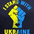 thumbnail image 3 of CafePress - I Stand With Ukraine Pride Ukrainian Flag T Shirt - Women's V-Neck Dark T-Shirt, 3 of 4