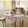 thumbnail image 6 of Thanksgiving Red Leaves Festival Fabric Tablecloth, 60 x 84 Oval, Autumn Leaves Harvest Dining Table Cover, Easy Care Fall Decor, 6 of 6