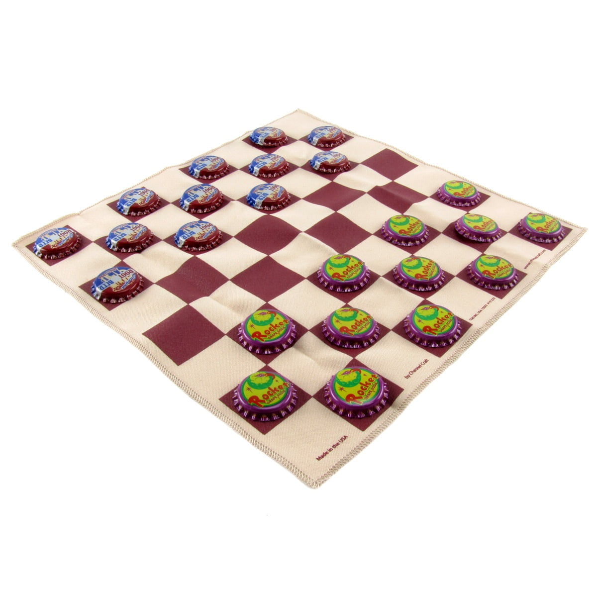 Antique Vintage Soda Bottle Cap Game of Checkers 24 Classic Pop  Caps&Checker mat - Walmart.com