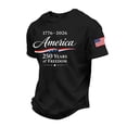 thumbnail image 3 of HOWPAY Mens USA 250th Anniversary Shirt Short Sleeve Crew Neck Independence Day Patriotic Tops 1776-2026 Commemorative Casual Tees Black L, 3 of 3