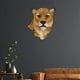 thumbnail image 4 of Cabeza de animal Montaje en pared León Tigre Estatua Busto Hecho Casa de Resina decorativa Animales Estatuilla 20x10x23cm, 4 of 9