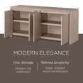 thumbnail image 3 of Maven Lane Iris Buffet Contemporain en Bois Finition Blanc Raffiné, 3 of 6