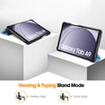 thumbnail image 4 of Galaxy Tab A9 Case, Allytech Trifold Multi Angle Viewing Stand Smart Cover Auto Sleep Wake Flip Folio Lightweight Slim Case for Galaxy Tab A9 8.7 Inch 2023 Model Tablet (X110/X115/X117), Light Blue, 4 of 9