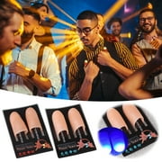 BGZLEU Magic Red Light up,Thumb Tips Finger Magic,Party Magic Tricks,Tricks Fake Finger with LED Light for Magic for Party Props Accessories (2 Pairs)