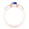 thumbnail image 6 of AoneJewelry 1.40 Carat Sapphire Gemstone & Diamond Heart Shape Ring In 14K Solid Rose Gold, 6 of 6