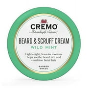 Cremo Beard & Scruff Cream, Wild Mint, 4 Ounce (Pack of 1) - Soothe Beard Itch, Condition and Offer Light-Hold Styling for Stubble and Scruff (Product Packaging May Vary)