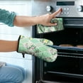 thumbnail image 2 of Pioneer Flower Kitchen Oven Mitt and Pot Holder Sets 2 Pcs for Baking, Cooking and Grilling, Heat Resistant Up To 392 °F, 2 of 7