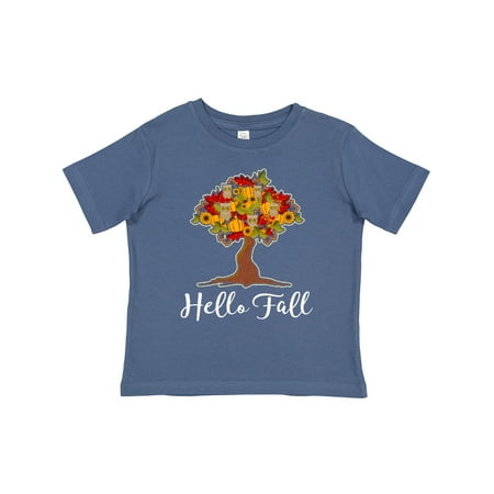 

Inktastic Thanksgiving Autumn Hello Fall Harvest Gift Toddler Boy or Toddler Girl T-Shirt