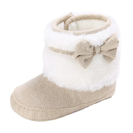 

Kids Boots Snow Warm Boots Ankle Sneaker Anti Slip Rubber Sole Winter Crib Shoes