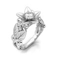 thumbnail image 1 of Womens White Gold Filled Cz Round Ring, 1 of 4