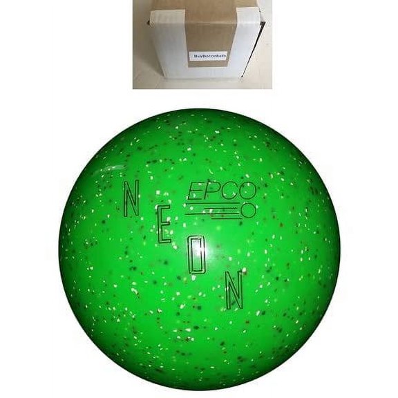 BuyBocceBalls New Listing - (4 7/8 inch- 3lbs. 12 oz.) EPCO Duckpin Bowling Ball - Single - Neon Speckled - Green