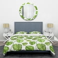 thumbnail image 1 of Designart 'Tropical Palm Leaves II' Mid-Century Duvet Cover Set, 1 of 4