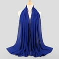 thumbnail image 4 of CXHEGBEJ Soft Chiffon Rhinestone Shawl Wrap For Women Spring Summer Fall Long Headscarf Shawl Muslim Hijab Poncho Casual Cape Top Scarf Royal Blue, 4 of 8