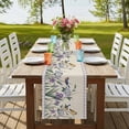 thumbnail image 4 of Table Runners 70 Inches Long Dress Scarves, Spring Flowers Farmhouse Coffee/Dining/Kitchen Table Decor, Holiday Table Runner, Vintage Floral Leaves Birds Farmhouse Plaid 13x70 Inch, 4 of 9