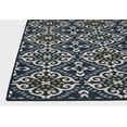 thumbnail image 3 of Loomaknoti Havani Kitanza 2' x 3' Blue Damask Indoor/Outdoor Accent Rug, 3 of 6