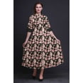 thumbnail image 3 of Bimba Robe Chemise Décontractée à Fleurs pour Femmes, Imprimé, Mi-Mollet, Robe de Soirée, TG, 3 of 5