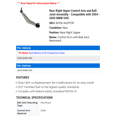 thumbnail image 2 of Rear Right Upper Control Arm and Ball Joint Assembly - Compatible with 2004 - 2005 BMW 545i, 2 of 2