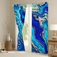 thumbnail image 3 of Manfei Blue Marble Curtains and Drapes (38x54), Modern Aesthetic Marbling Blackout Curtains for Bedroom, Watercolor Artwork Window Drapes, Luxurious Bedroom Decor, 3 of 6