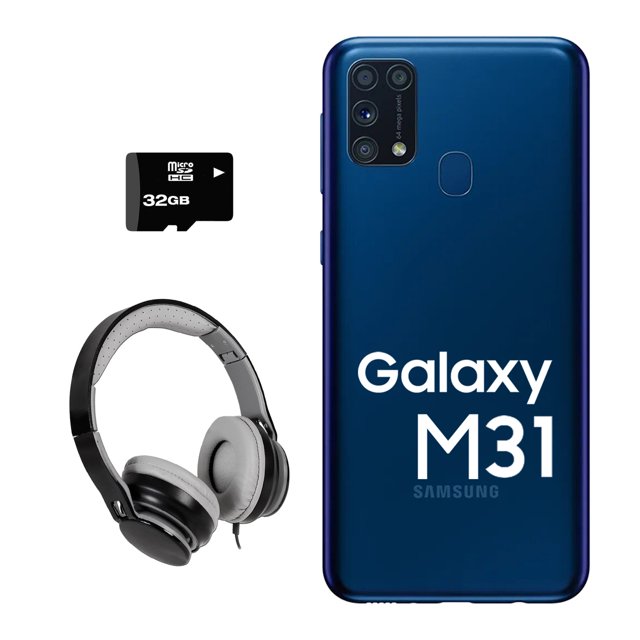 Smartphone Samsung Galaxy M31 128GB 6GB más Micro SD 32gb y Audifonos