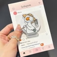 thumbnail image 3 of Adventurous Duck Phone Grip, Straw Hat Traveler Phone Holder, Clear Acrylic Stand accessory, 3 of 4