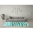 thumbnail image 3 of Ahgly Company Indoor Rectangle Abstract Light Blue Modern Area Rugs, 2' x 4', 3 of 4