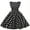 Black, variant on XFLWAM 50s Audrey Vintage Polka Dot Swing Party Rockabilly Dress Retro Peter Pan Doll Collar Wedding Casual Skater Dress